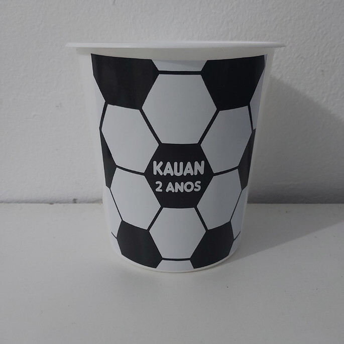 Balde de Pipoca Personalizado para lembrancinhas Festa tema Futeb