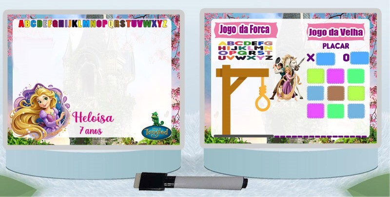 Lousa Magica personalizada Enrolados lembrancinhas de aniversario
