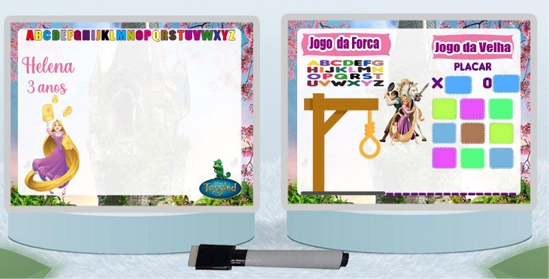 Lousa Magica personalizada Enrolados lembrancinhas de aniversario
