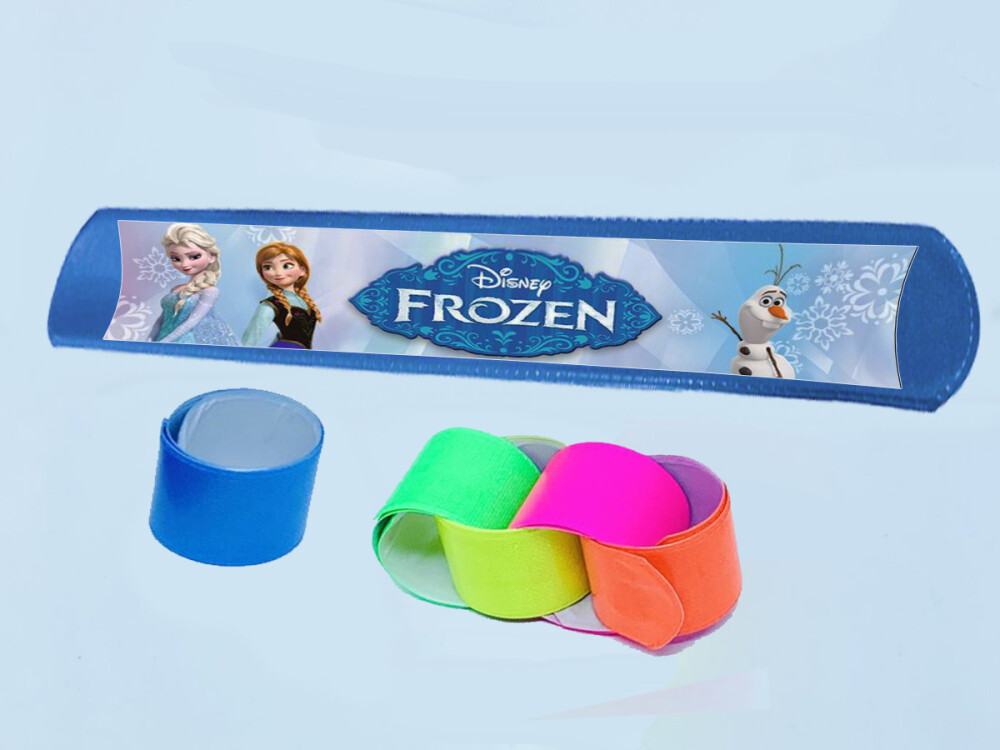 Pulseira Bate e Enrola Personalizada para lembrancinhas da Frozen