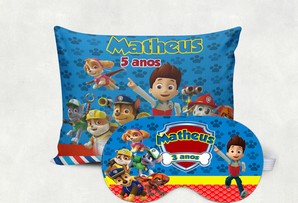 kit Almofada e Mascara de Dormir  personalizada para lembrancinha