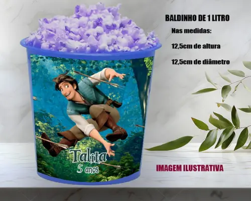 Balde de Pipoca do Flynn Ryder Enrolados