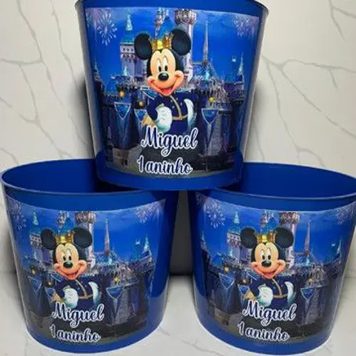 Balde de Pipoca do Mickey Realeza