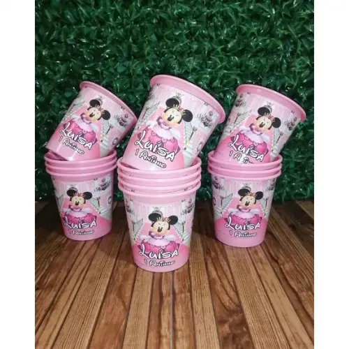 Balde de Pipoca para Lembrancinhas Minnie Realeza