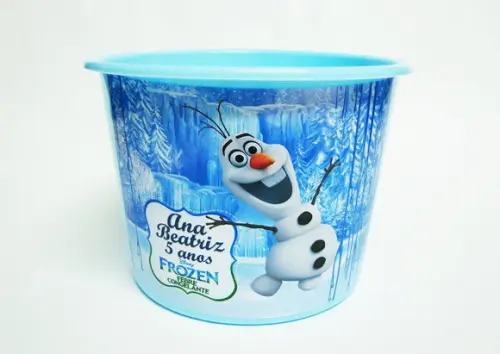 Balde de Pipoca Personalizado da Frozen