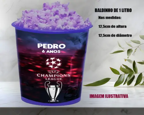 Balde de Pipoca Personalizado da League Champions