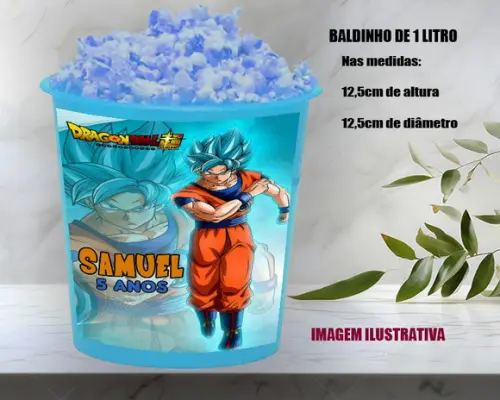 Balde de Pipoca Personalizado do Dragonball