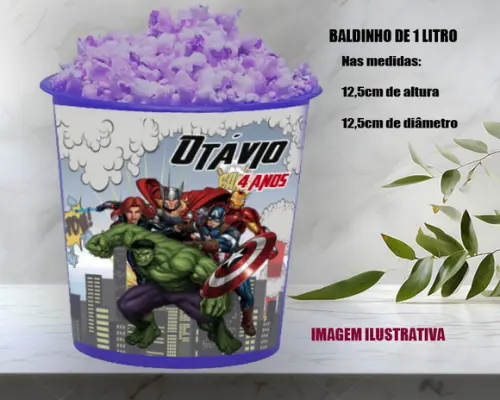 Balde de Pipoca Personalizado do Vingadores