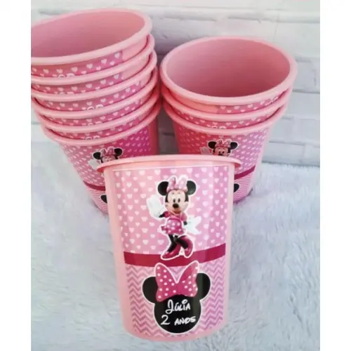 Baldinho de Pipoca da Minnie Rosa