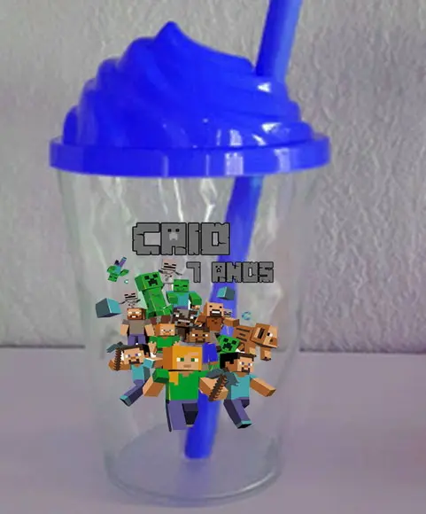 Copo com a Tampa Chantilly Minecraft