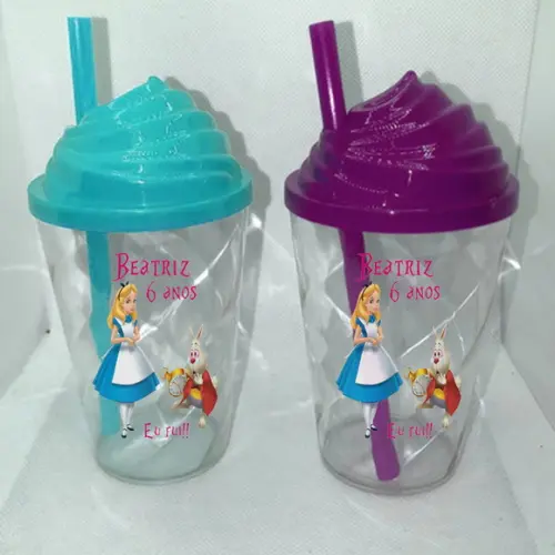 Copo com Tampa Chantilly da Branca de Neve