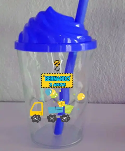 Copo Twister com Tampa Chantilly Construção Civil