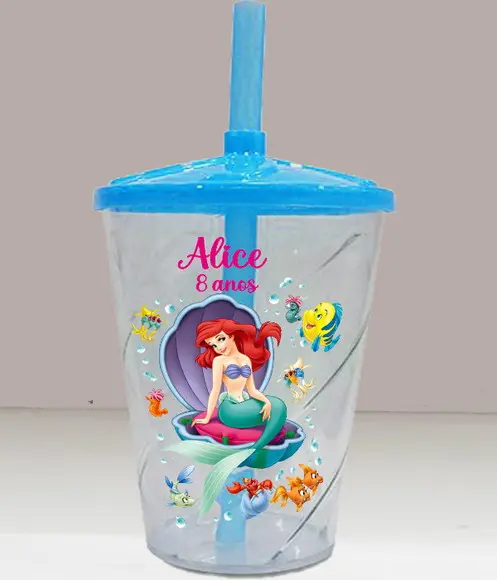 Copo Twister Personalizado da Sereia Ariel