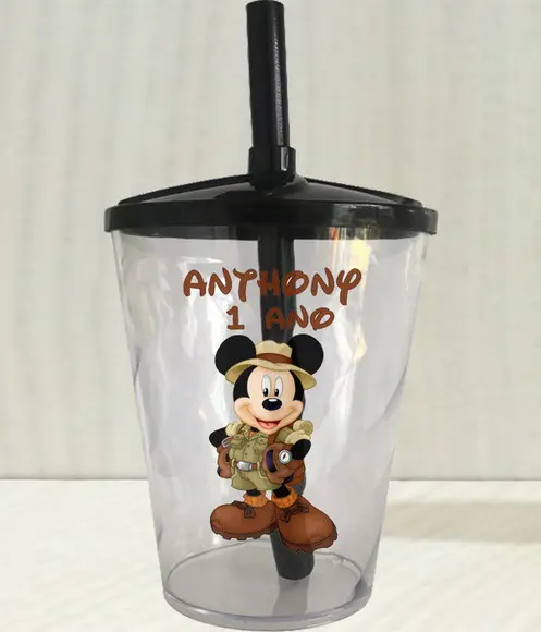 Copo Twister Personalizado do Mickey Safari
