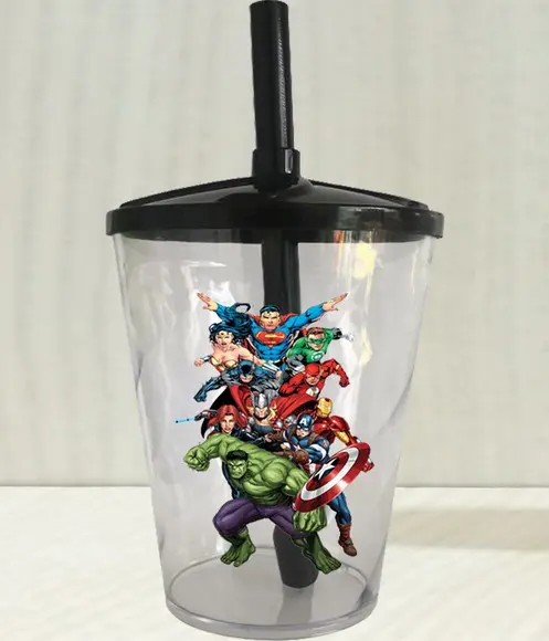 Copo Twister Personalizado do Vingadores Super Heróis
