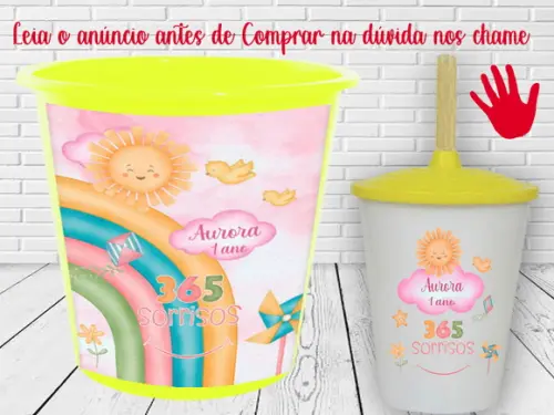 Kit Balde de Pipoca e Copo Twister 365 Sorrisos