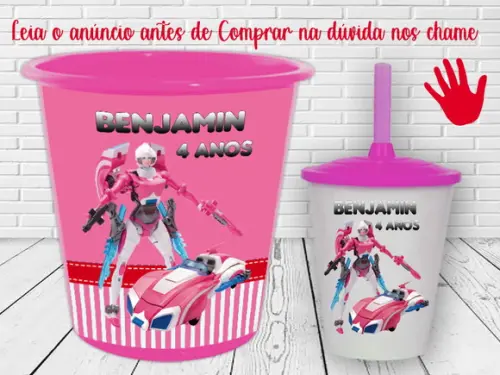 Kit Balde de Pipoca e Copo Twister Transforme