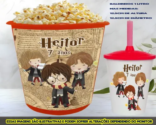 Kit Balde e Copo Twister do Harry Potter