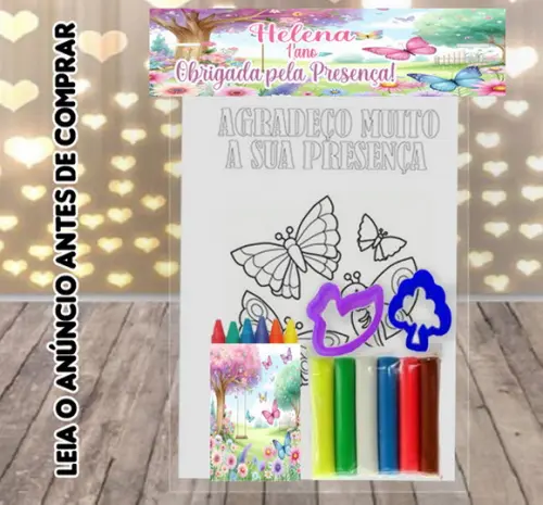 Kit Colorir+kit Massinha de Modelar Jardim das Borboletas