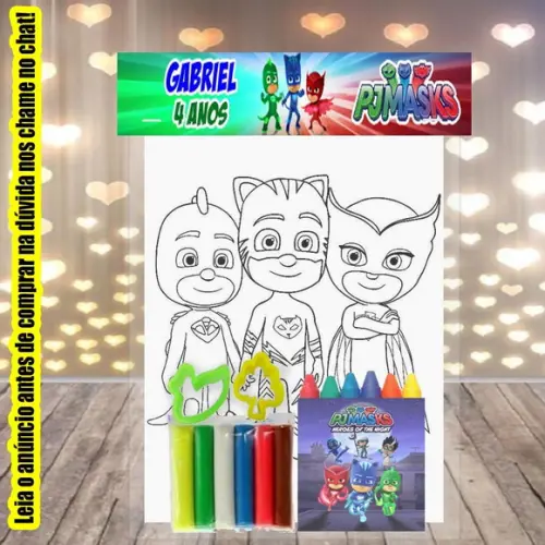 Kit Colorir+kit Massinha Modelar Pj