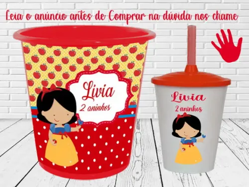 Kit Personalizado para Lembrancinhas da Branca de Neve