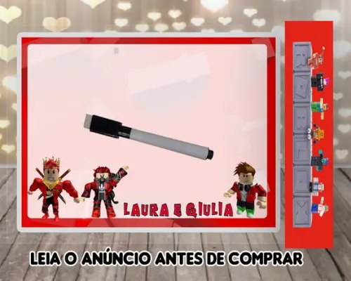 Lousa e Canetinha Magica Personalizada do Roblox