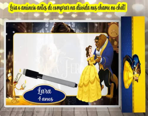 Lousa Magica com Canetinha Bela e a Fera