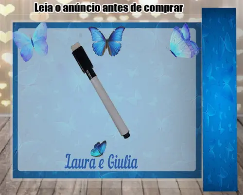 Lousa Magica Personalizada Borboletas