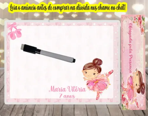 Lousa Magica Personalizada da Bailarina