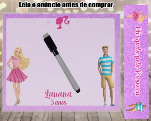 Lousa Magica Personalizada da Barbie