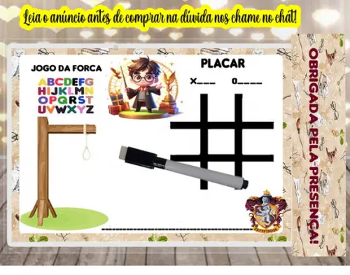 Lousa Magica Personalizada do Harry Potter