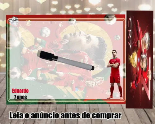 Lousa Personalizada Comcanetinha Cristiano Ronaldo