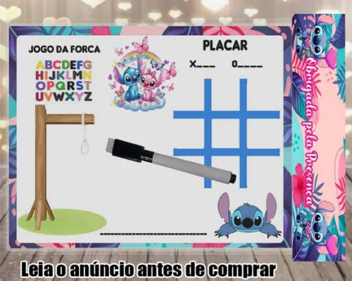Lousinha Jogo da Vela e Forca do Stitch