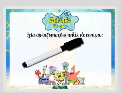 Lousinha Magica Personalizada Bob Esponja