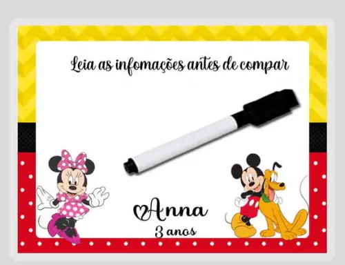 Lousinha Magica Personalizada da Minnie e Mickey