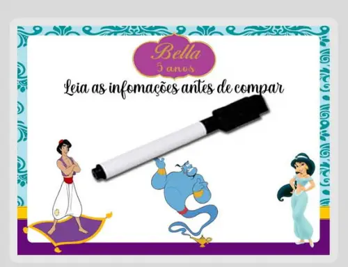 Lousinha Magica Personalizada do Aladim