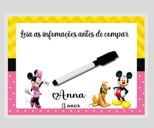 Lousinha Magica Personalizada do Mickey e Minnie