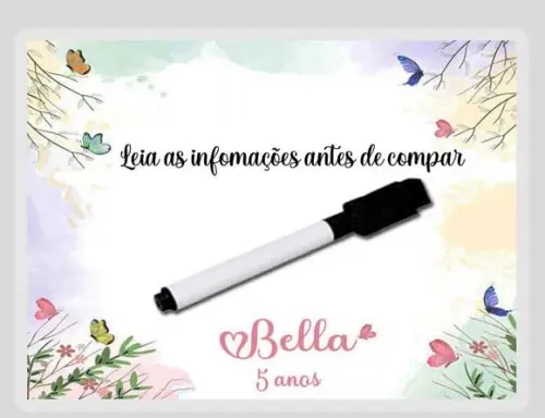 Lousinha Magica Personalizada Jardim das Borboletas