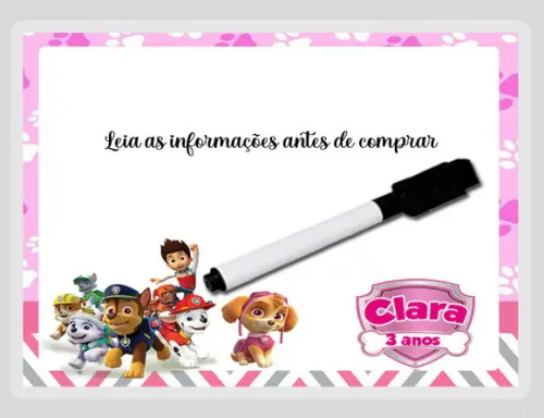 Lousinha Magica Personalizada Patrulha Canina