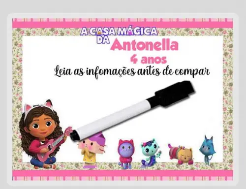 Lousinha Personalizada Casa Mágica da Gabi