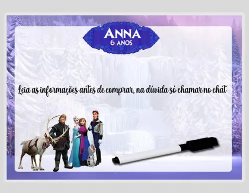 Lousinha Personalizada com Canetinha Magica Frozen