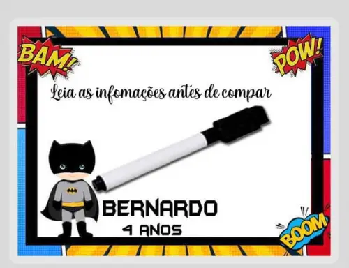 Lousinha Personalizada do Batman