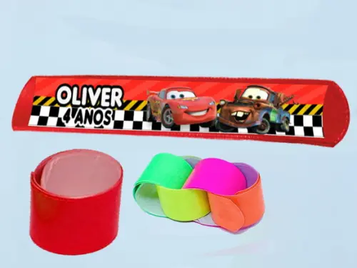 Pulseira Bate e Enrola Carros Disney