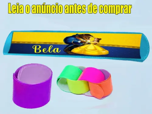 Pulseira Bate e Enrola da Bela e a Fera