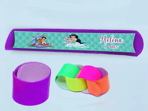 Pulseira Bate e Enrola da Princesa Jasmine