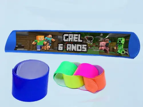 Pulseira Bate e Enrola do Minecraft