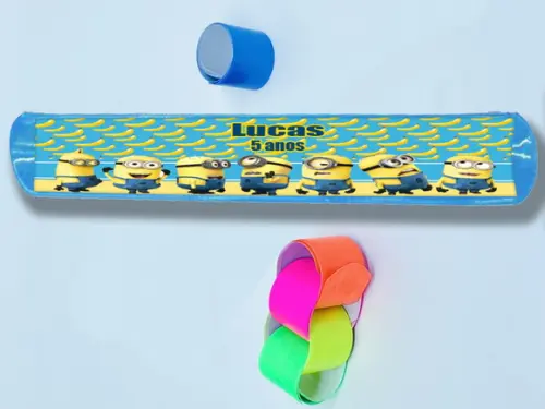 Pulseira Bate e Enrola dos Minions