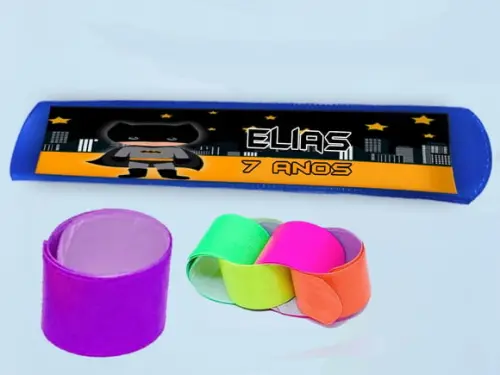 Pulseira Bate e Enrola para Lembrancinhas do Batman
