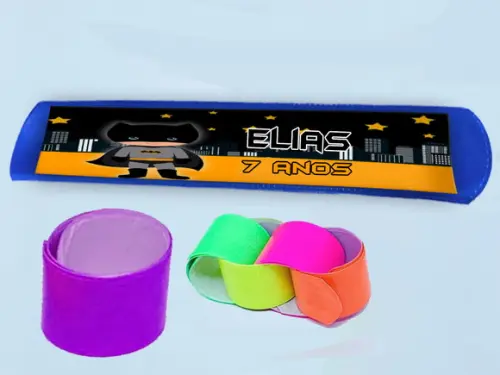 Pulseira Bate e Enrola para Lembrancinhas do Batman