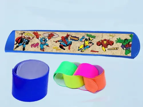 Pulseira Bate e Enrola para Lembrancinhas Vingadores